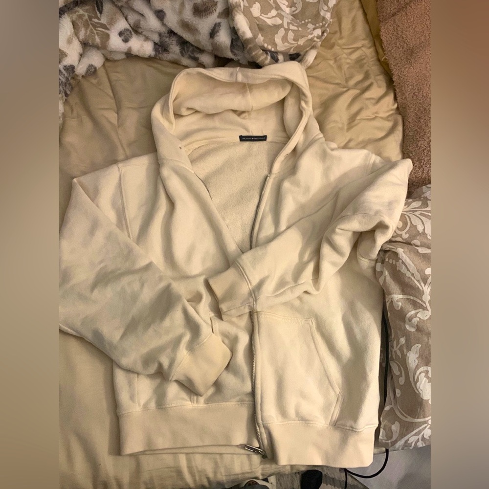brandy melville cream christy hoodie